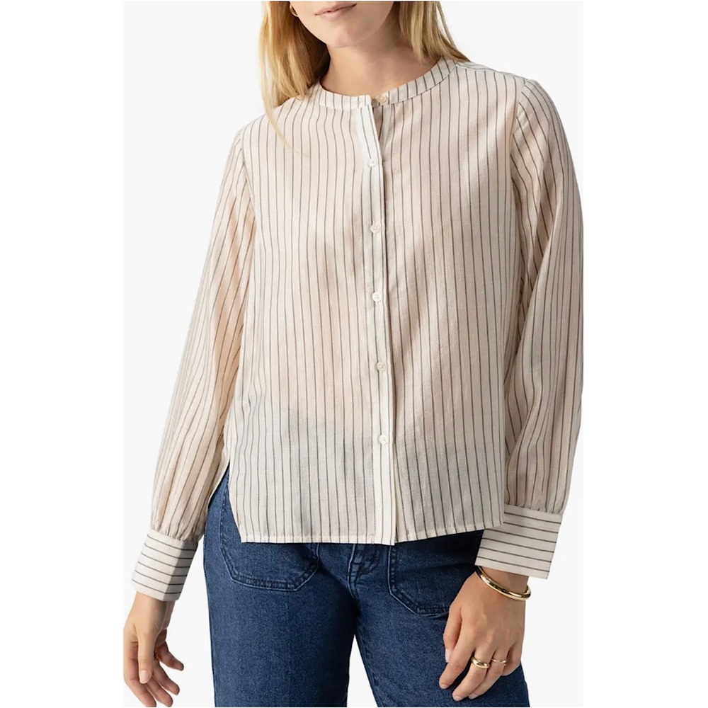 Sanctuary Band‎ Collar Button-Up Shirt SMALL
